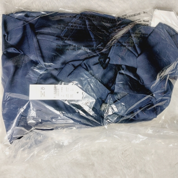 New J.Crew Blue Long Sleeve Double Breasted Metallic Cotton Jacket P236 - Picture 3 of 6